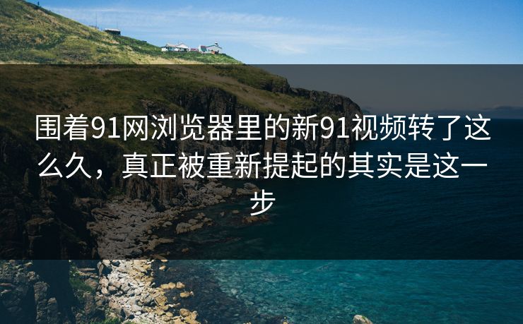 围着91网浏览器里的新91视频转了这么久，真正被重新提起的其实是这一步